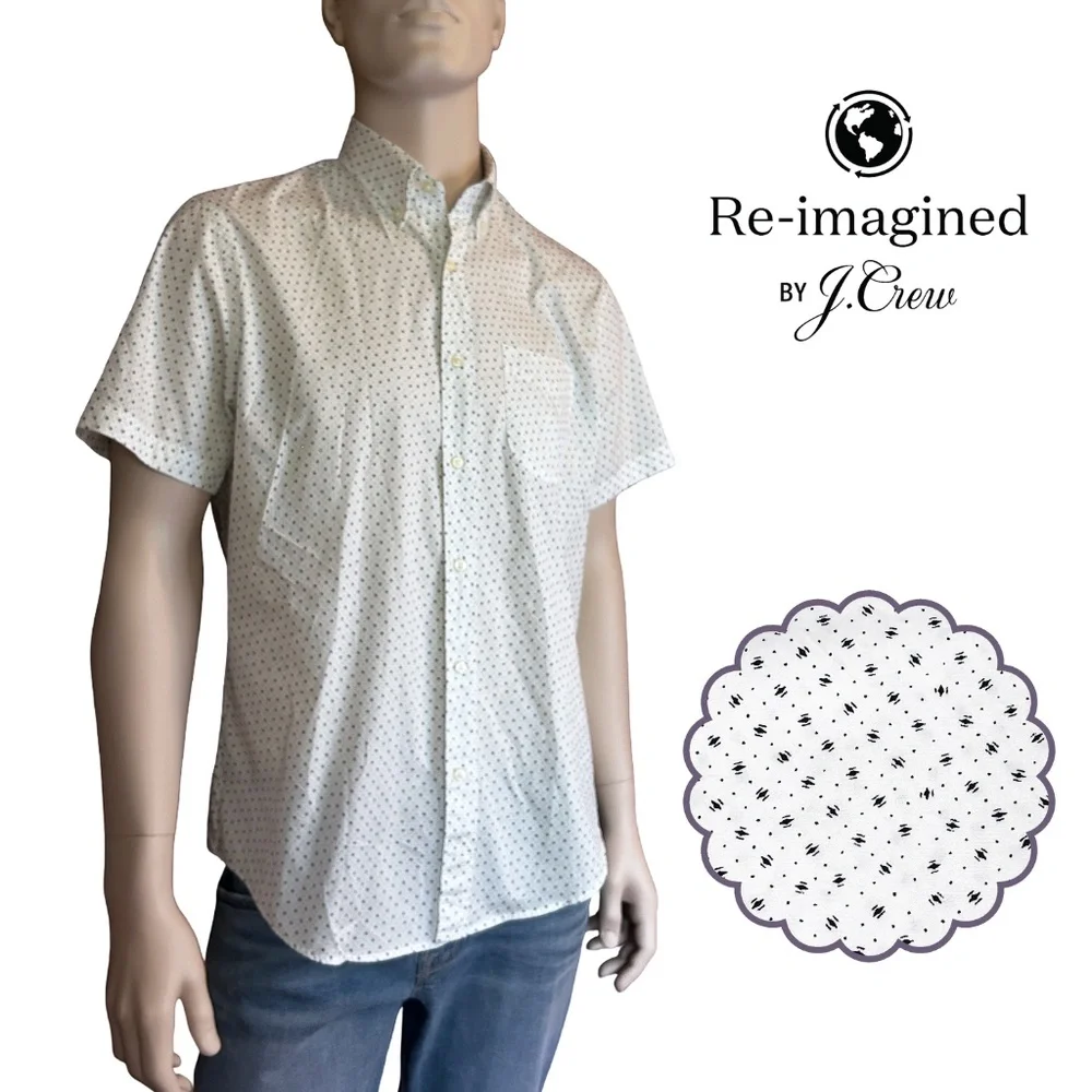 J. Crew Shirt Secret Wash Shirting Button Down Collar Sustainable 100% Cotton - Picture 12 of 14